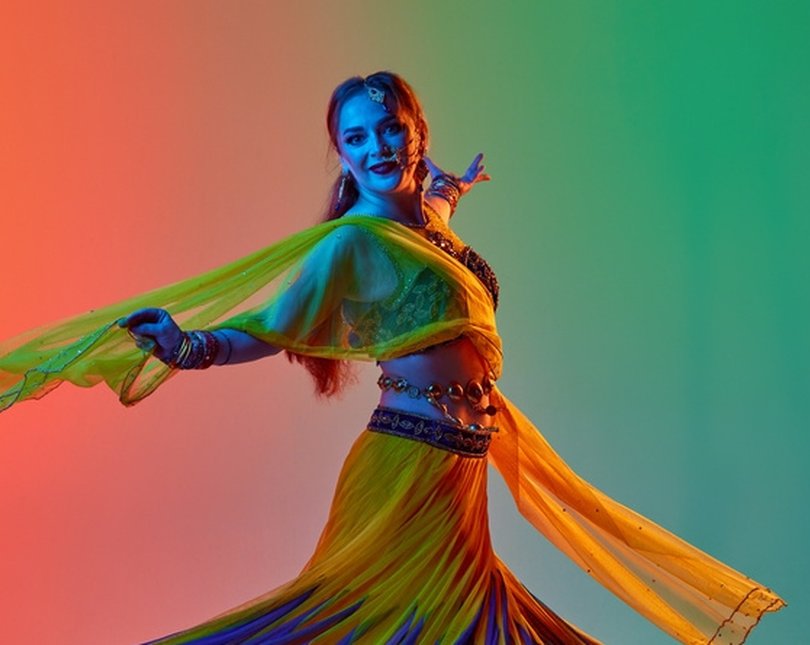 Woman doing bollywood dance